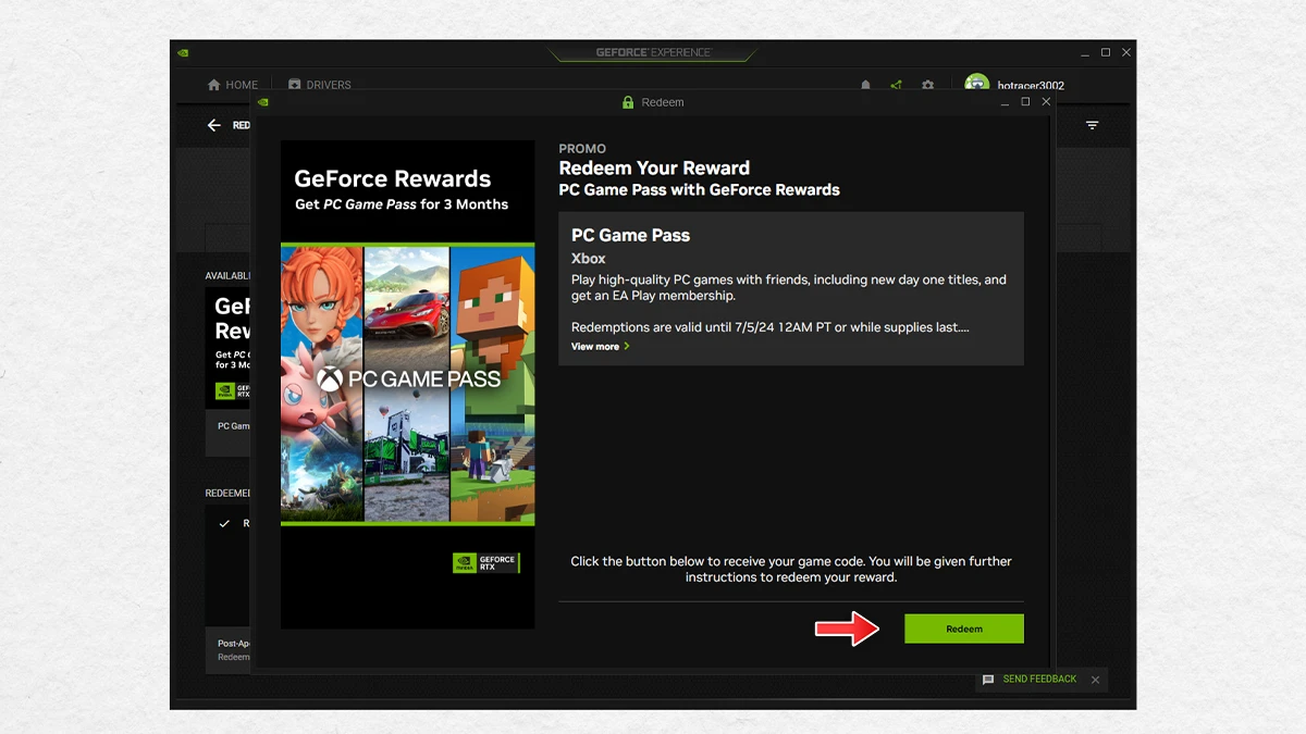 Free Prom Code Geforce 您可以通过 GeForce Experience 索取 3 个月免费 Xbox 游戏通行证,具体方法如下 - Pfrlju.com