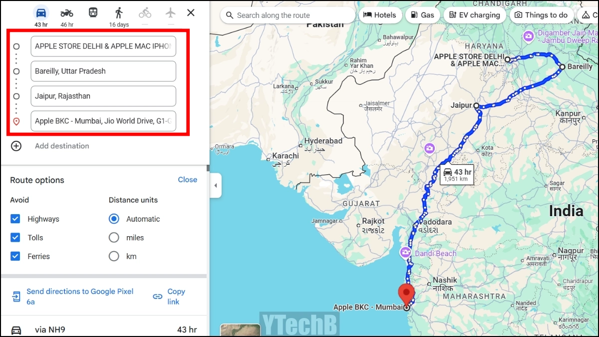 How To Modify Route On Google Maps