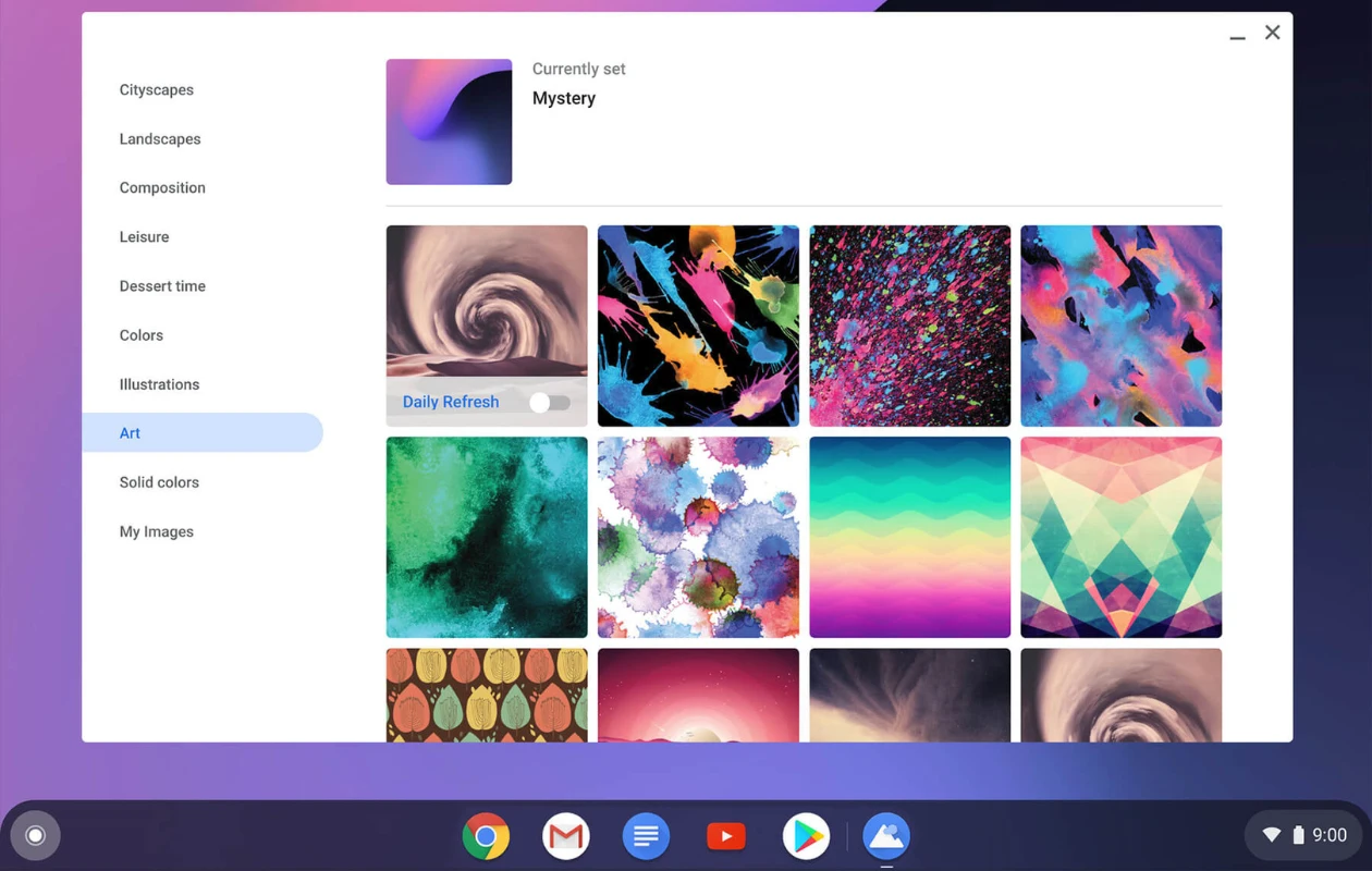 如何更改 Chromebook 壁纸、屏幕保护程序和强调色