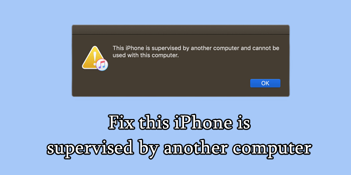 这款iPhone/iPad由另一台计算机监督吗？固定的！