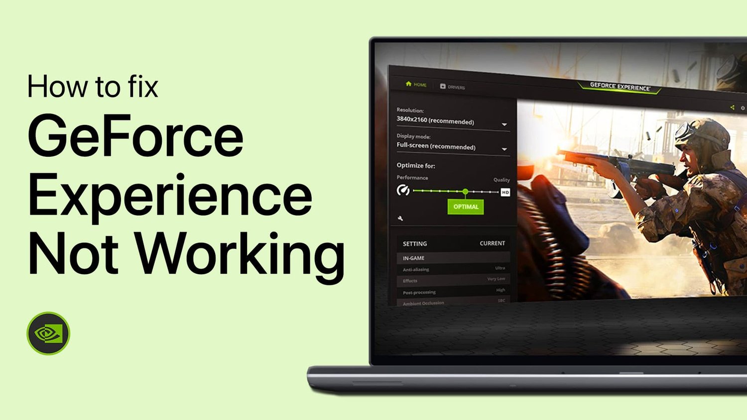 如何修复geforce Experience应用程序不起作用的应用程序