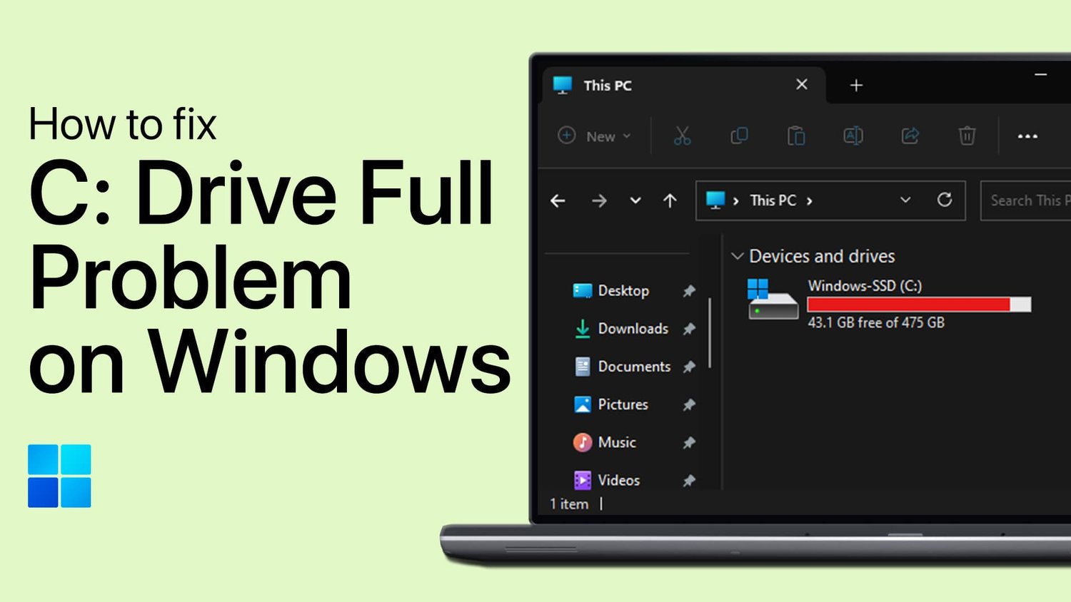 如何修復C：驅動器已滿並在Windows上顯示紅色問題