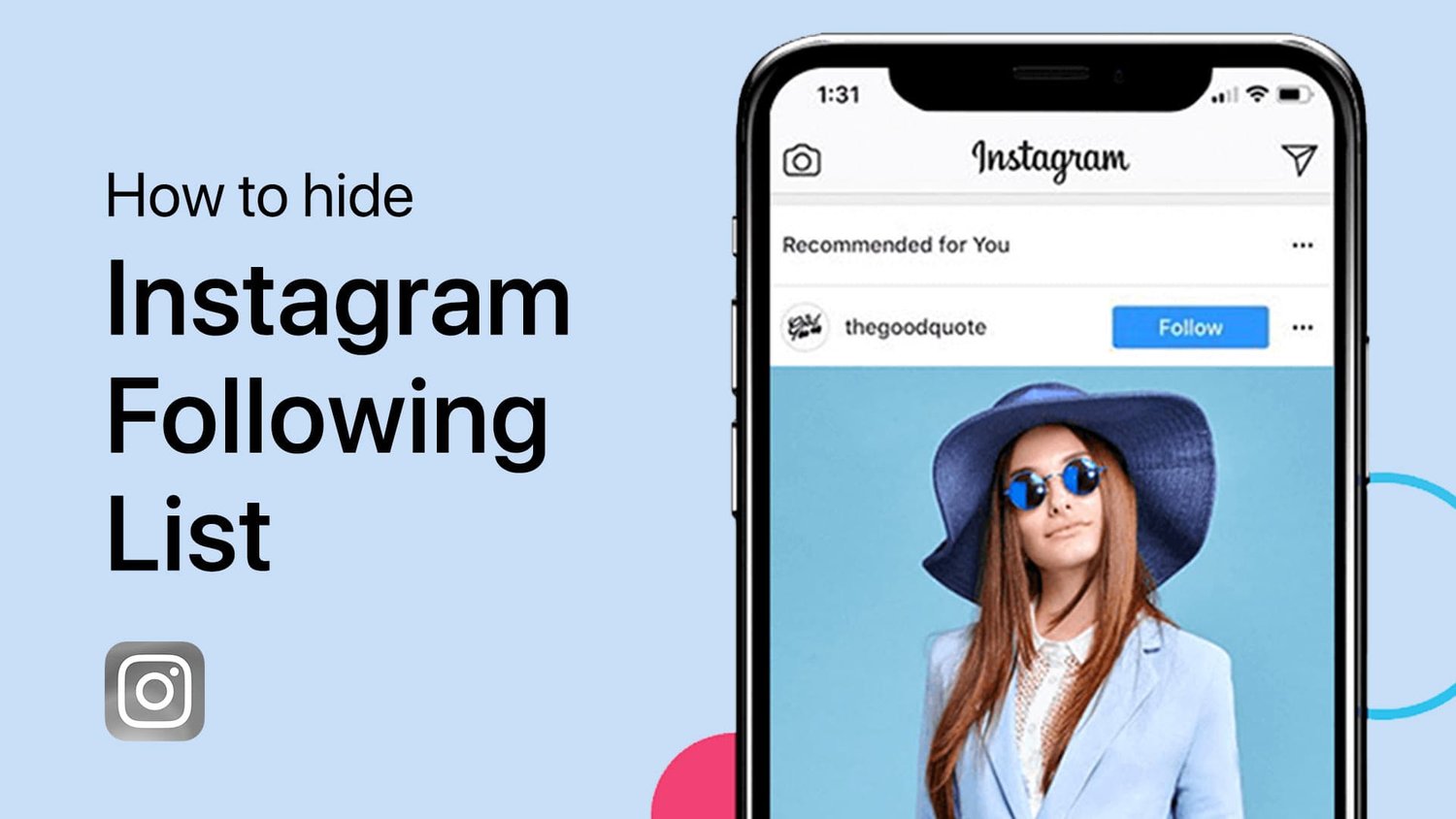 如何在Instagram上隐藏以下列表