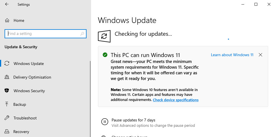 从Windows 10升级到Windows 11