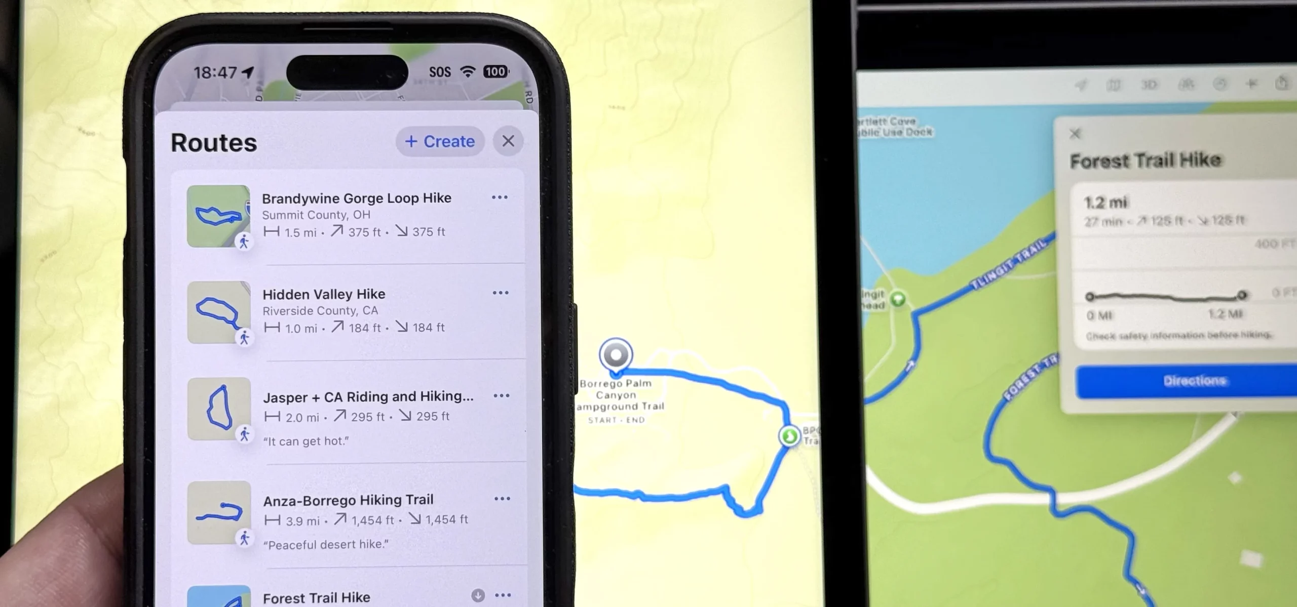 如何在苹果地图中创建自定义脱机路线和徒步旅行