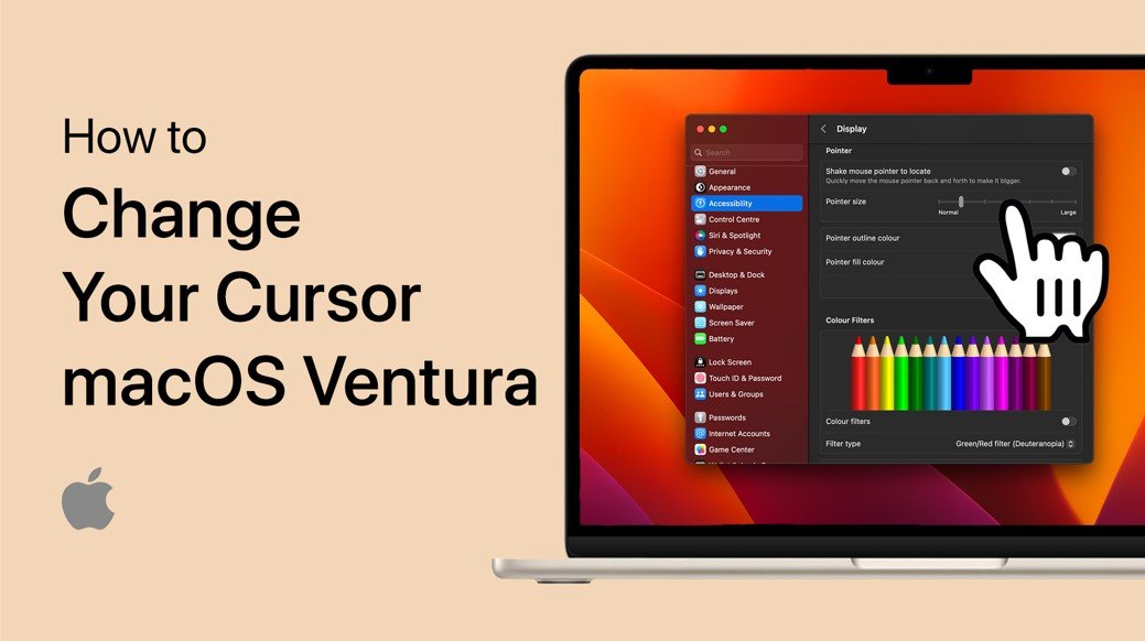 如何在Mac OS Ventura上更改光標