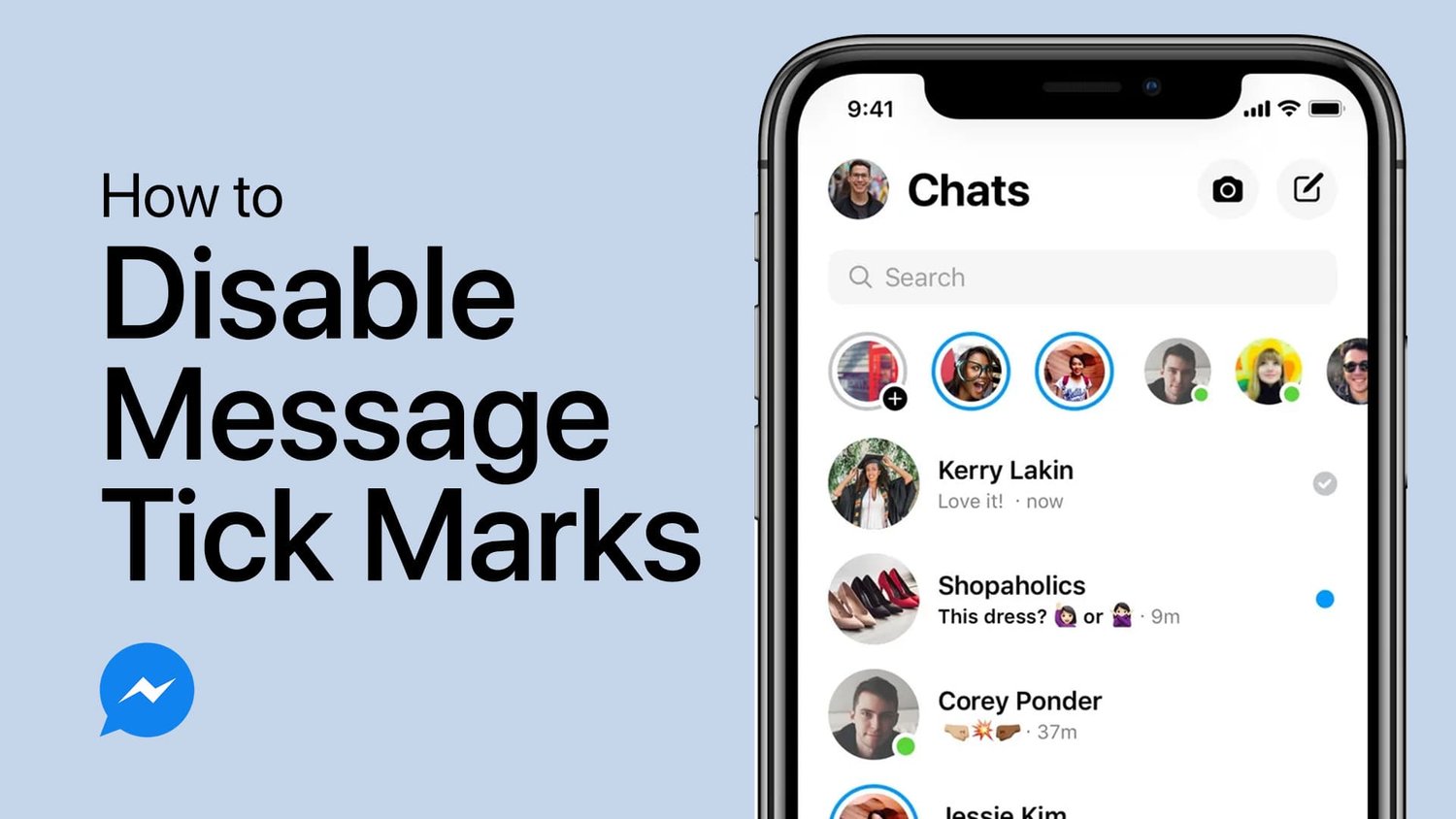 如何在Messenger上禁用消息傳遞的刻度標記