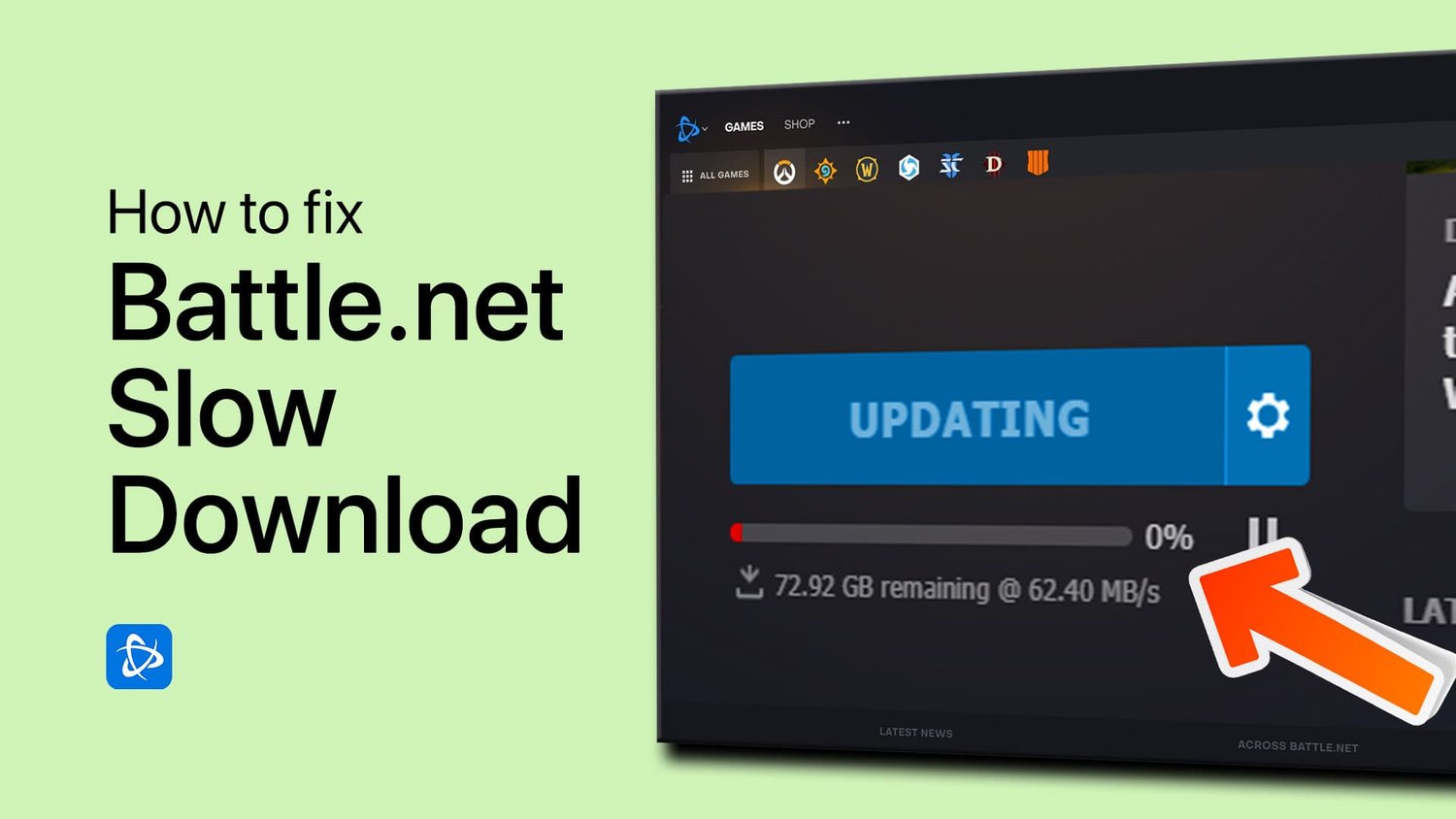 如何修复战斗.NET慢下载速度和连接问题