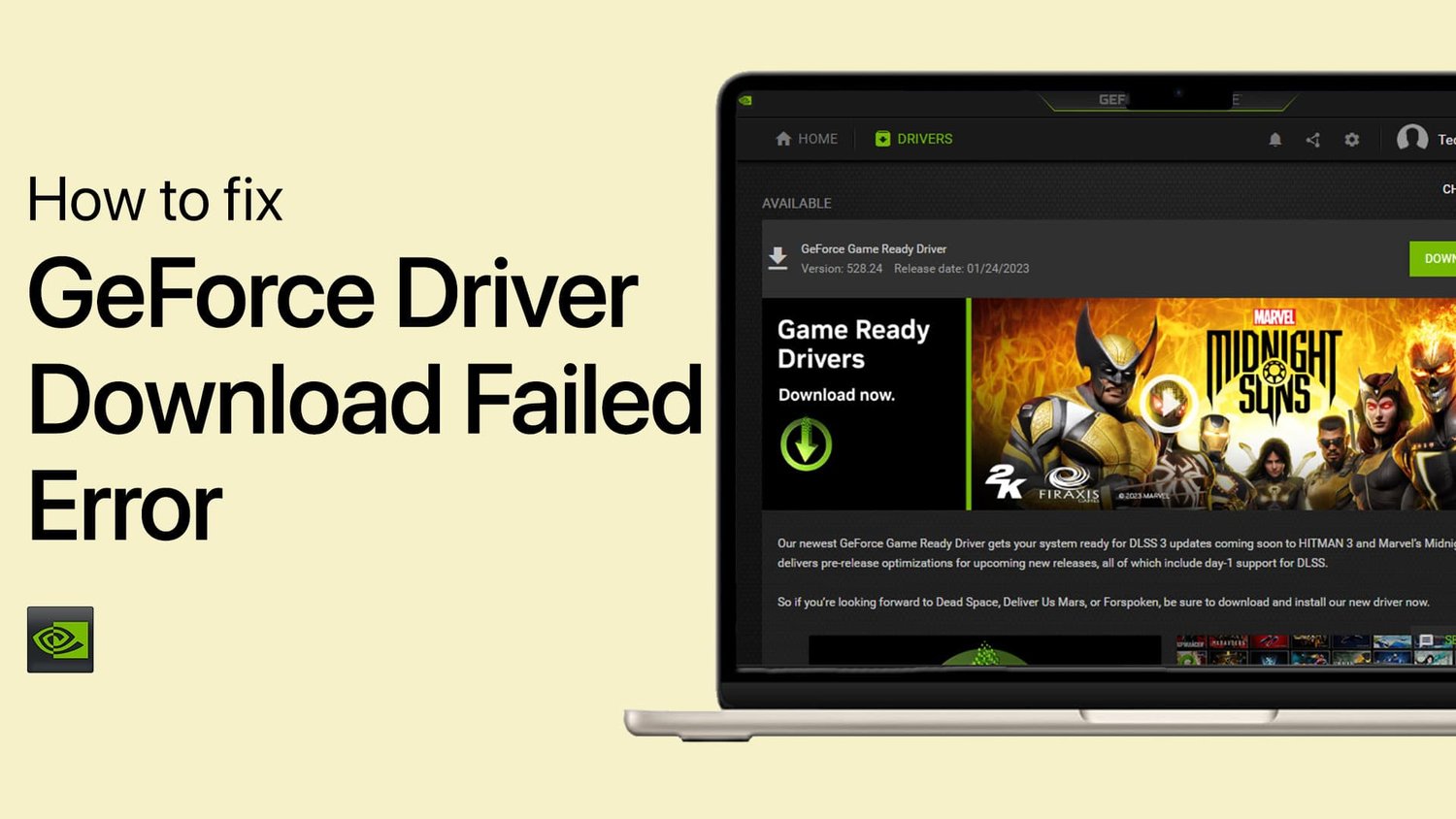 如何修复nvidia geforce经验驱动程序下载失败错误