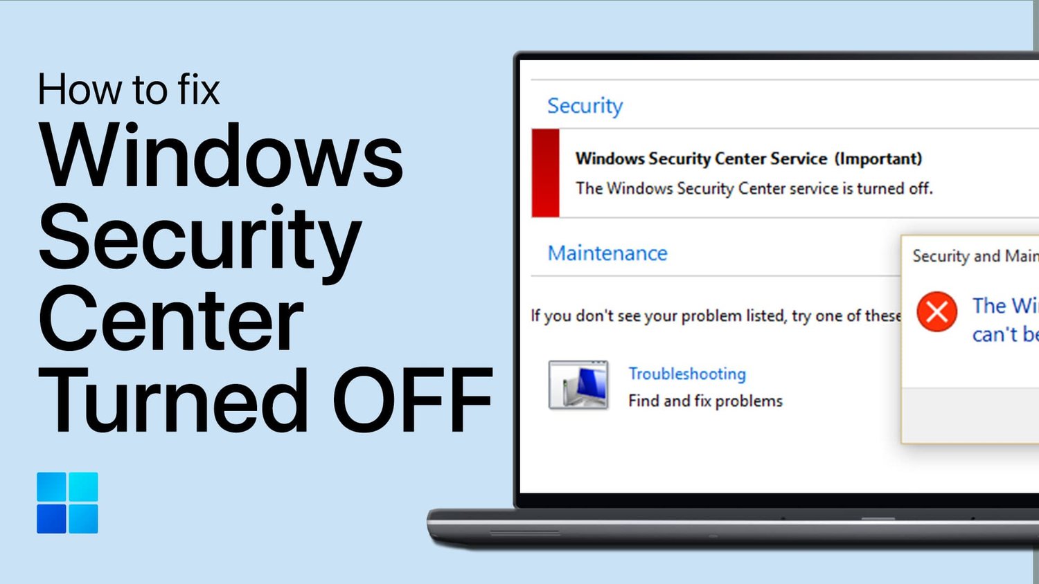 如何修復Windows安全中心服務在Windows中關閉或丟失