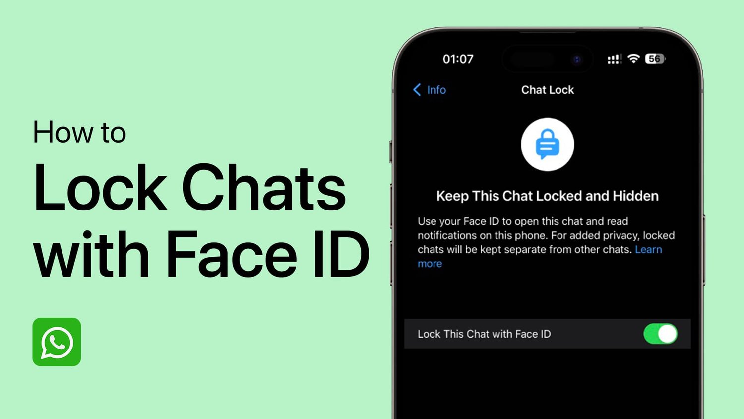 如何使用Face ID锁定WhatsApp聊天