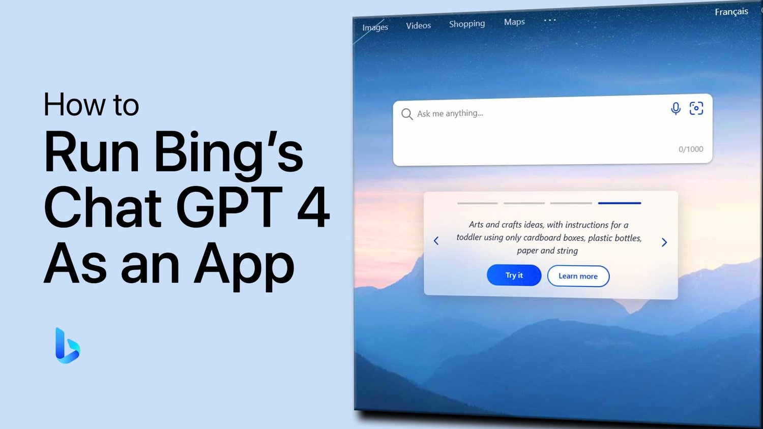 如何运行Bing的Chat GPT 4.0作为Windows应用