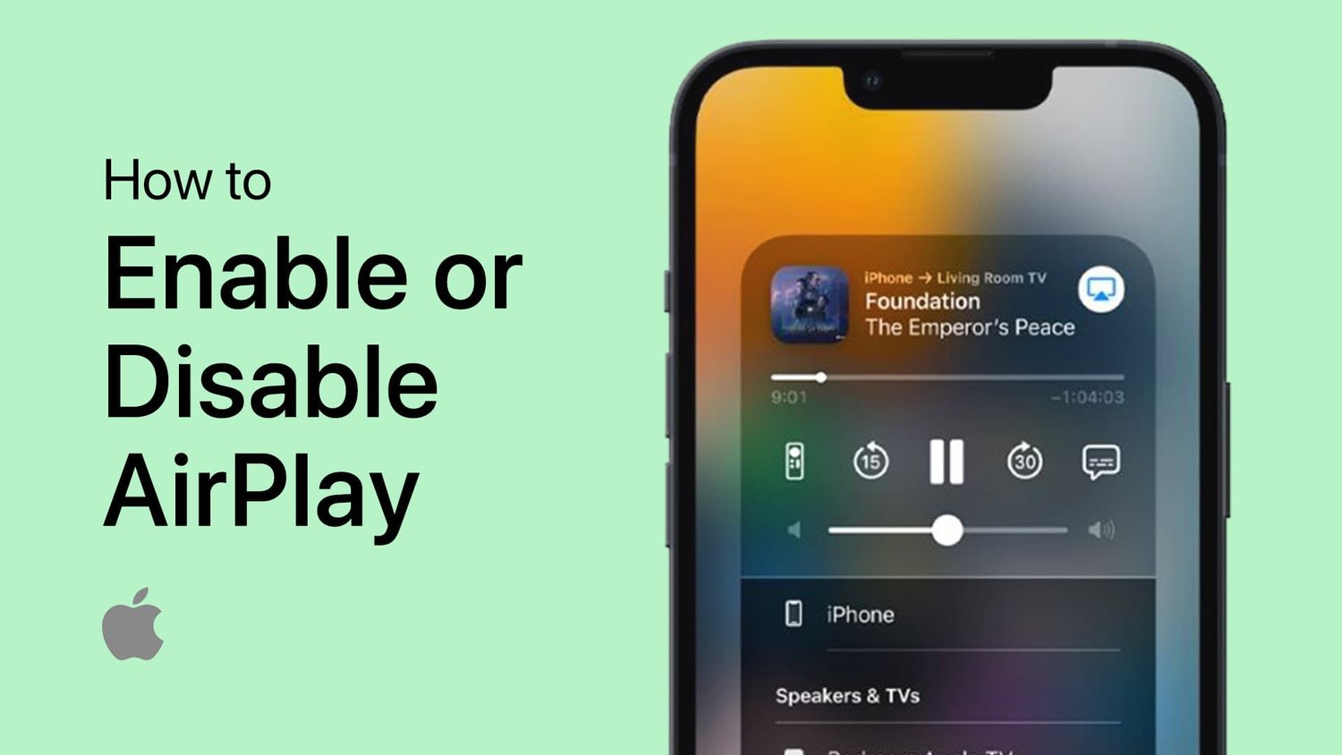 如何切换AirPlay On＆Off 