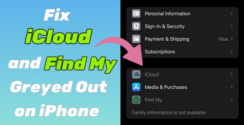 如何修復iCloud並在iPhone上找到我的灰色