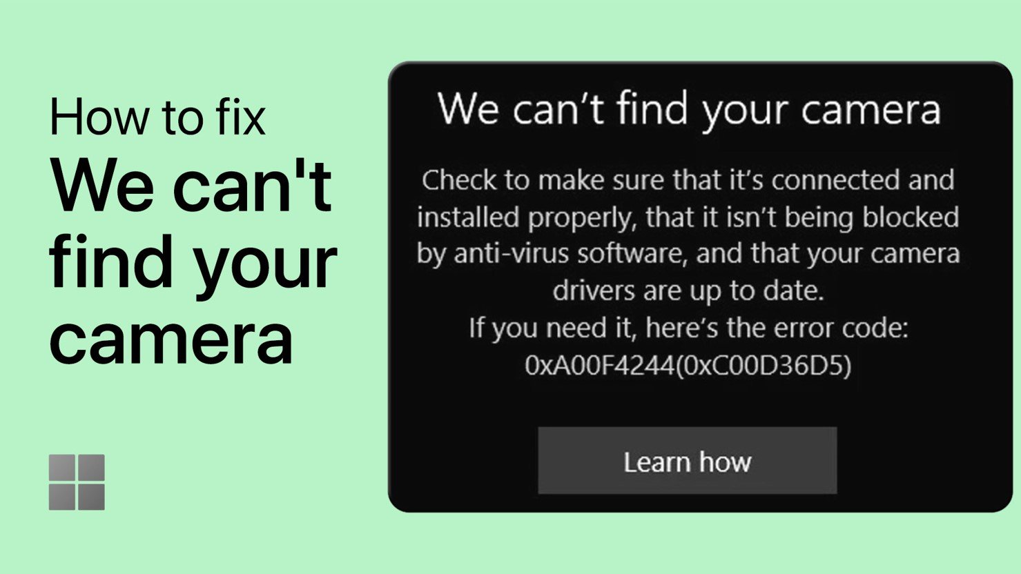 修復Windows 10/11上的“我們找不到您的相機”錯誤