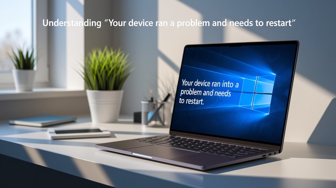 了解“您的设备遇到问题并需要重新启动”