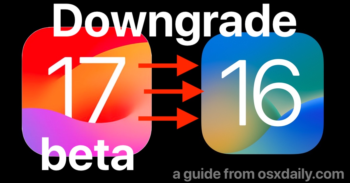 如何降级iOS 17 Beta到iOS 16