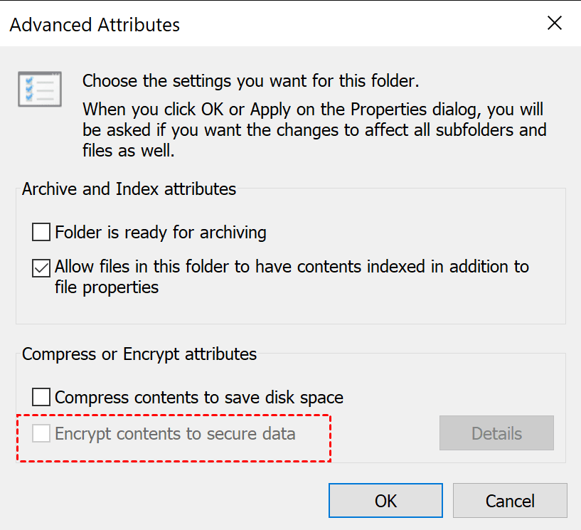 [原因和解決方案]加密內容，以確保Windows 11中的數據