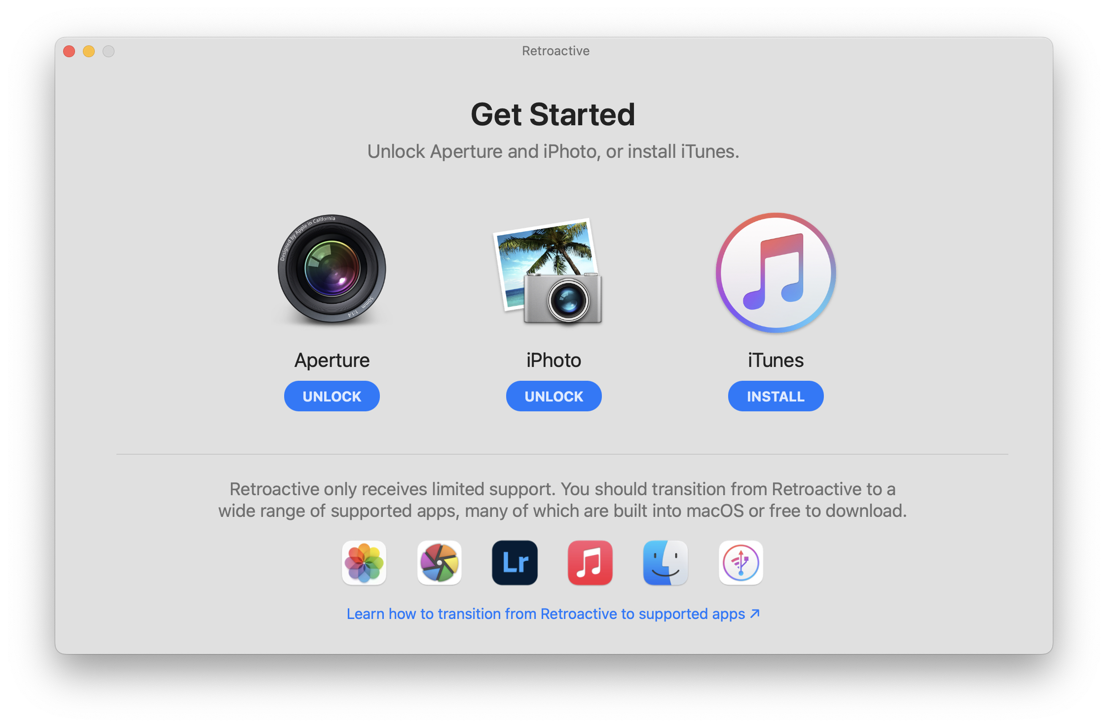 在Macos Sonoma中安装和运行iTunes，aperture或iPhoto，带有追溯性