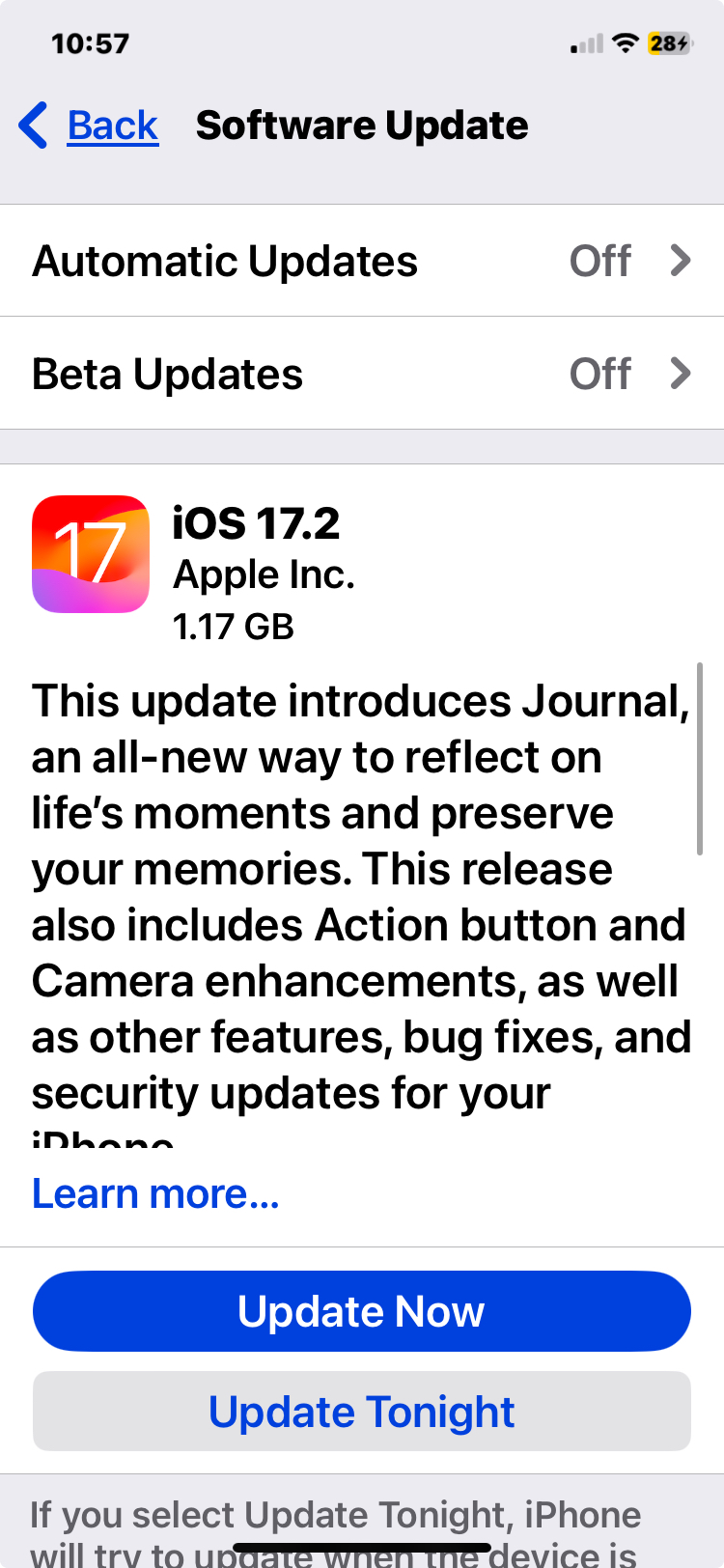 iOS 17.2更新iPhone发布了日记应用程序，PDF Autofill，消息赶上等