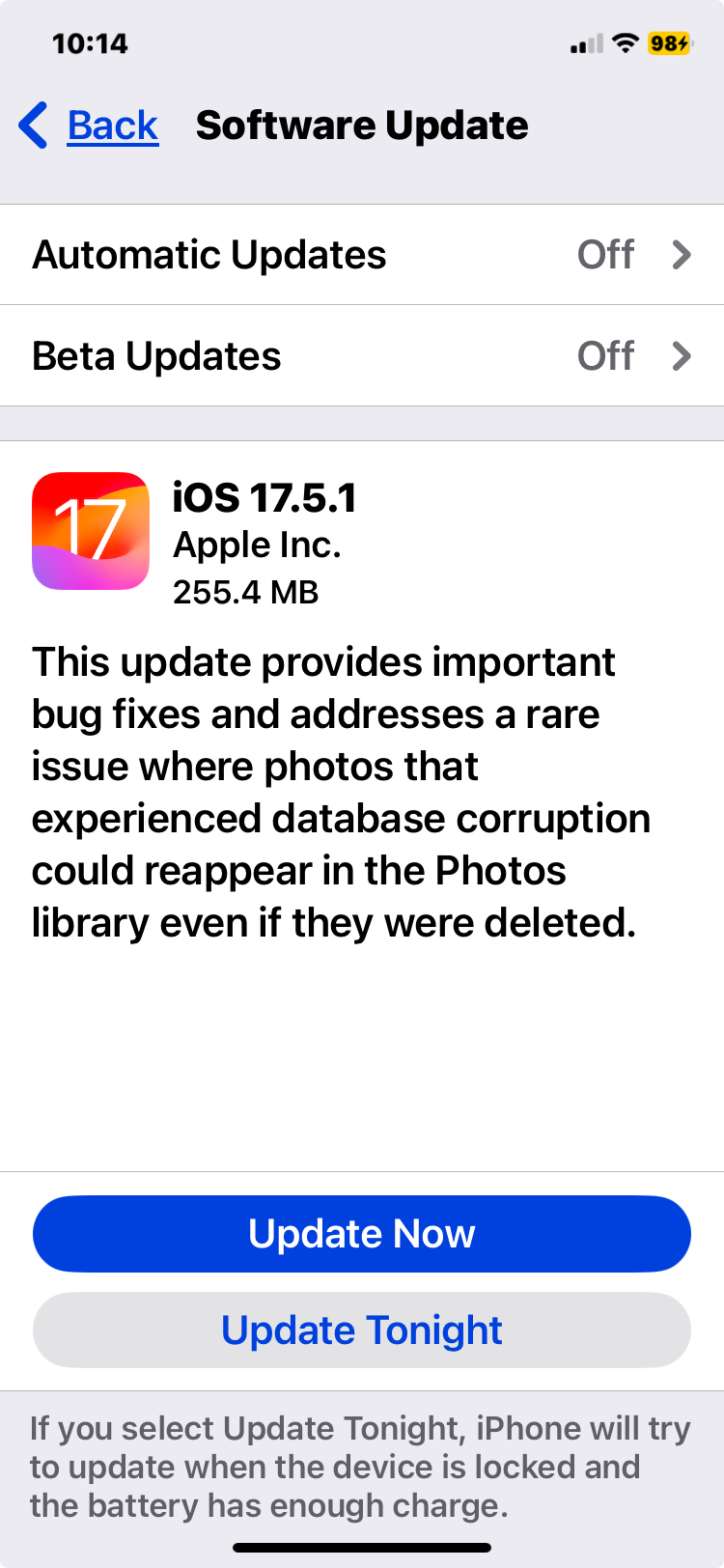 iOS 17.5.1＆iPados 17.5.1更新以修复重新出现的删除照片错误