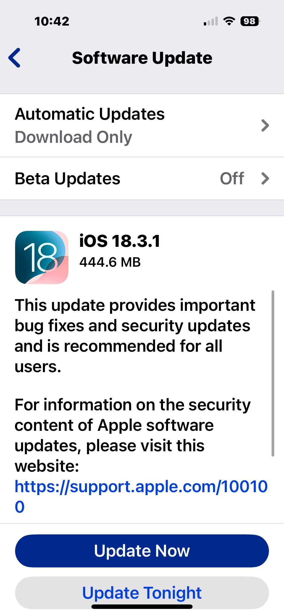 iOS 18.3.1更新带有错误修复和安全补丁