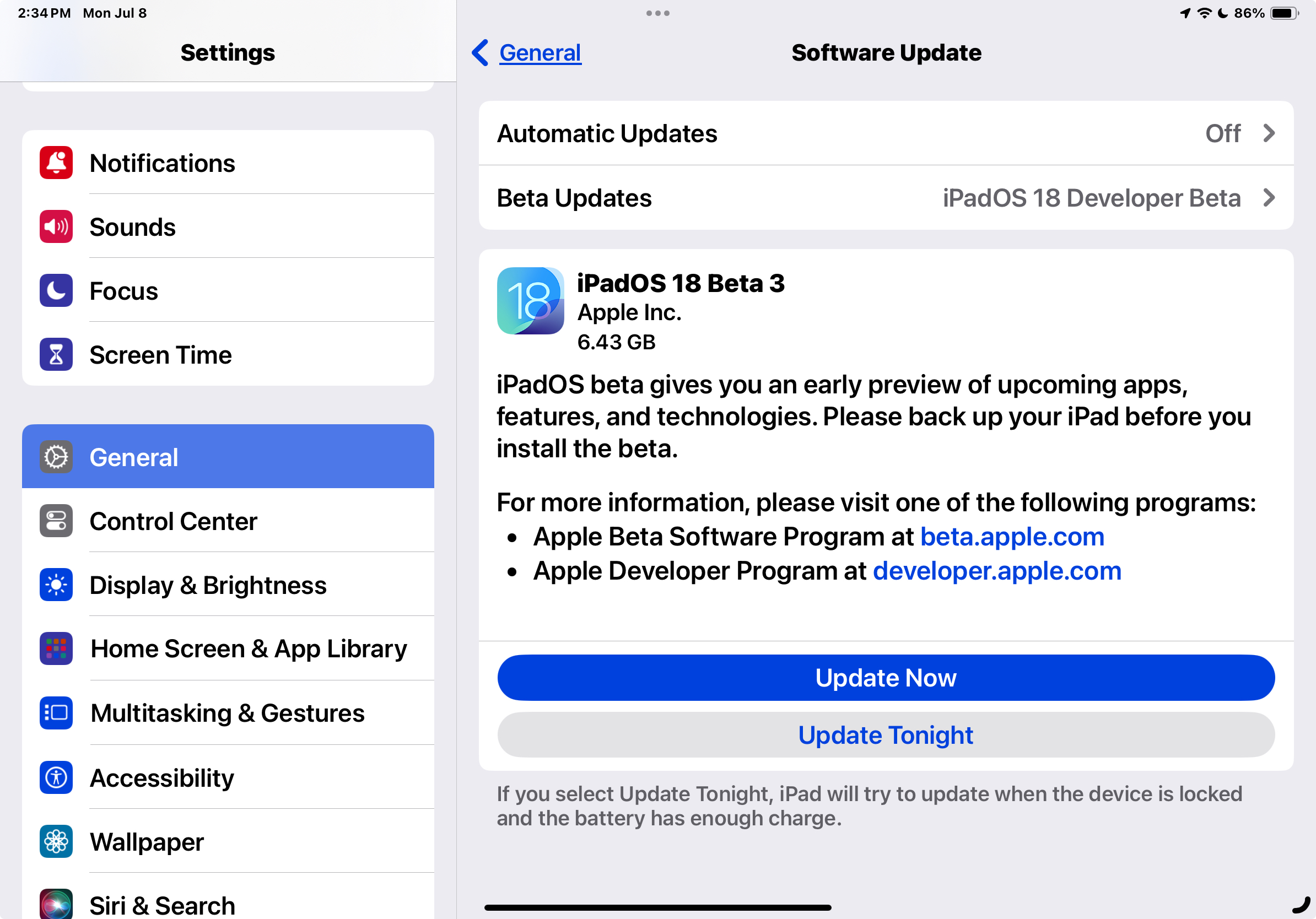 iOS 18 Beta 3现在可用于iPhone＆iPad