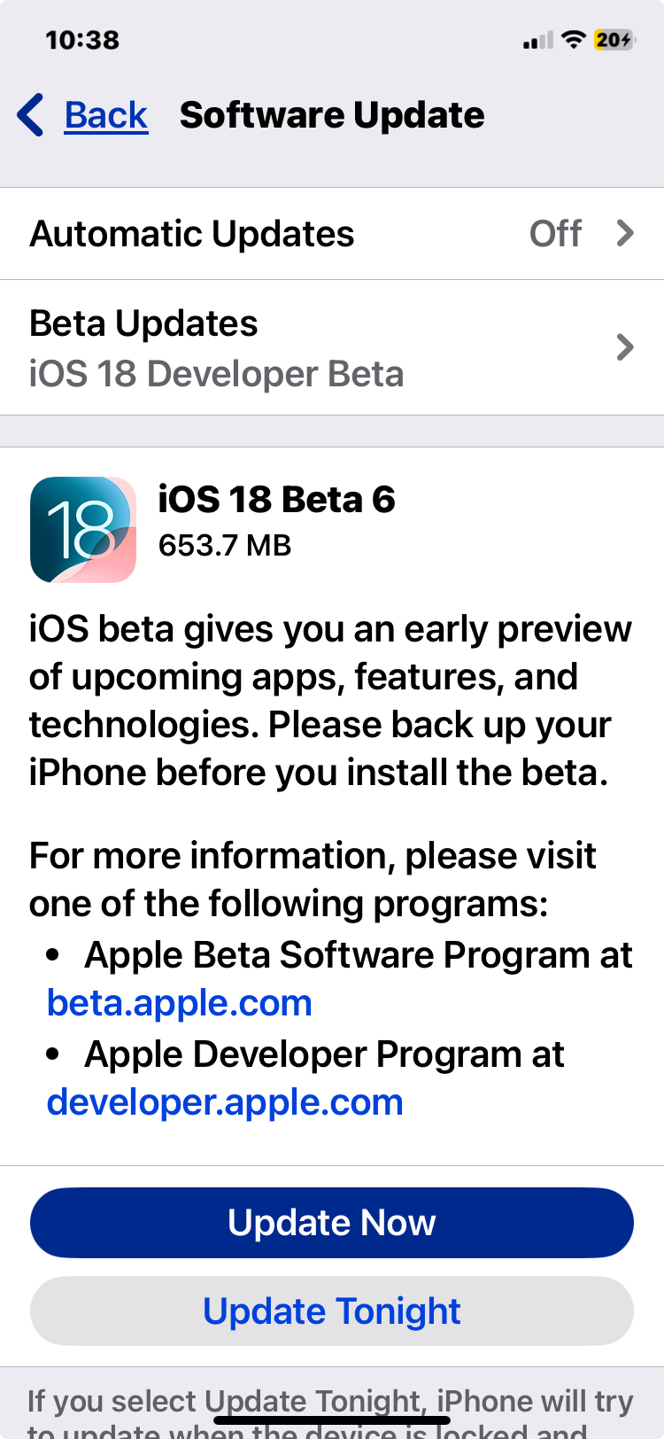 iOS 18和iPados的Beta 6現在可用於測試