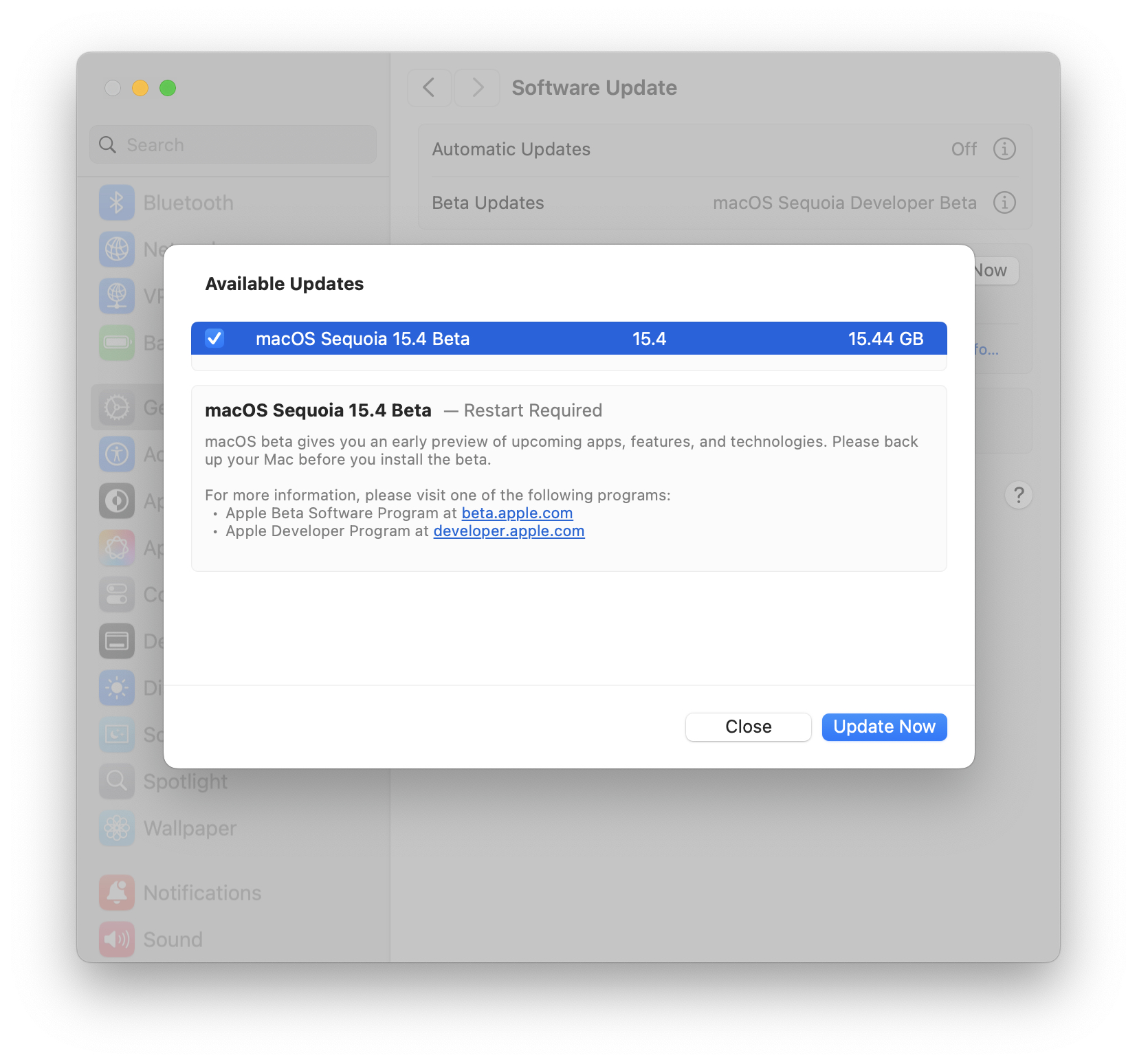 iOS 18.4的Beta 1，iPados 18.4，MacOS红杉15.4，可用于Beta测试人员