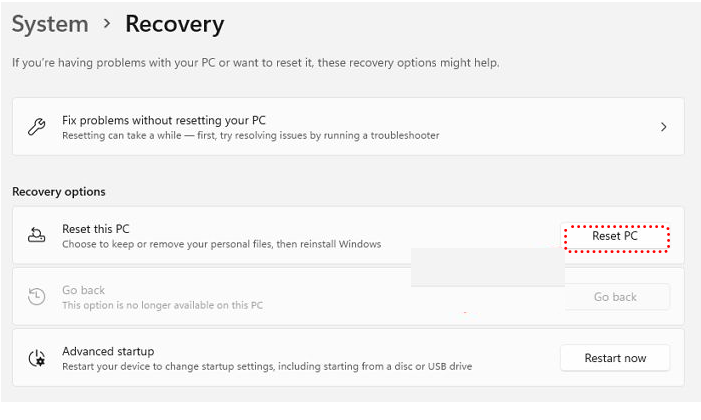 4种方法：如何在没有密码的情况下将Windows 11重置为工厂