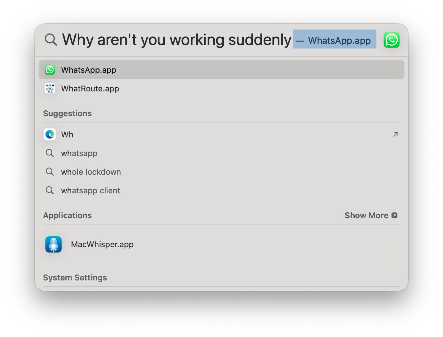 如何在MacOS红杉上解决聚光灯搜索问题