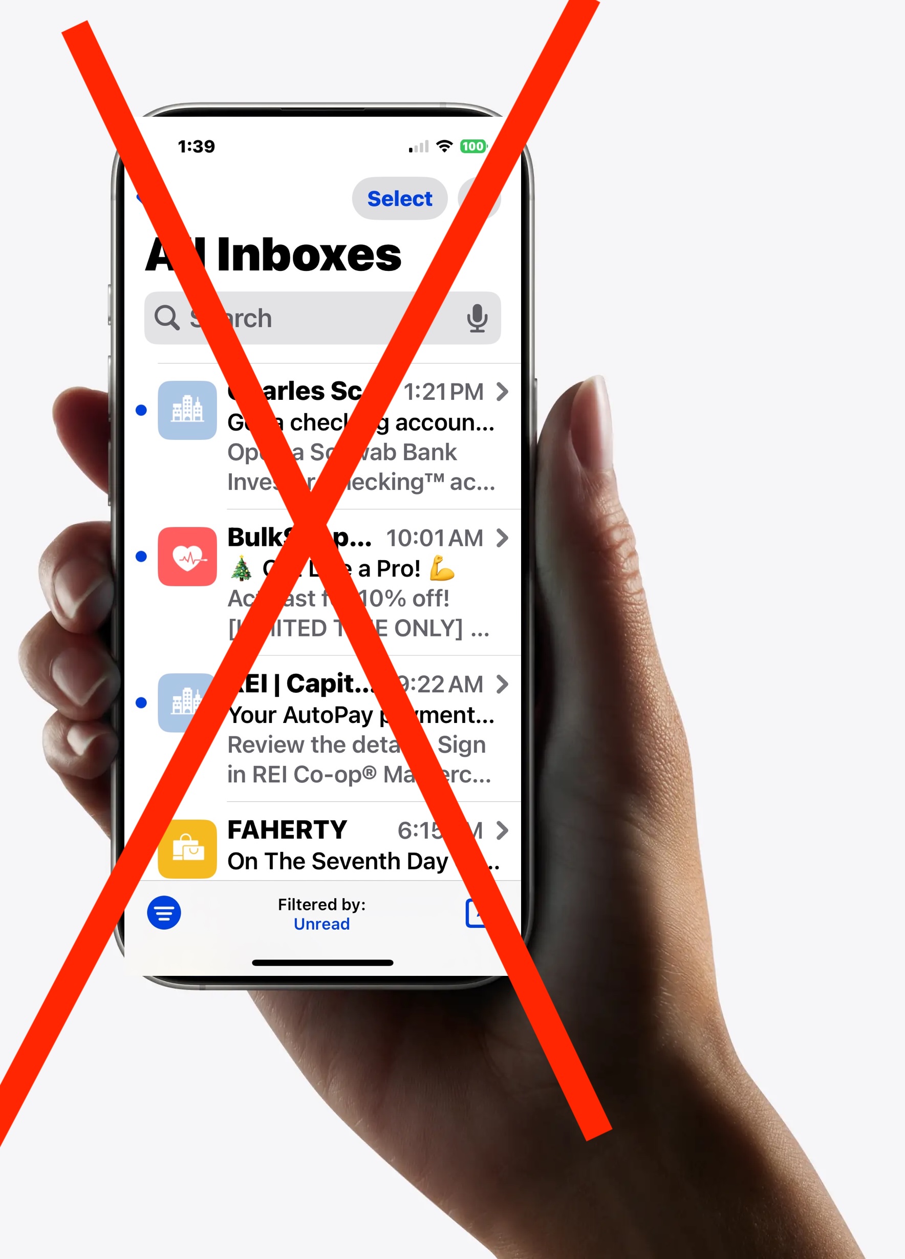 如何在iOS 18中的iPhone上禁用邮件发送者图标