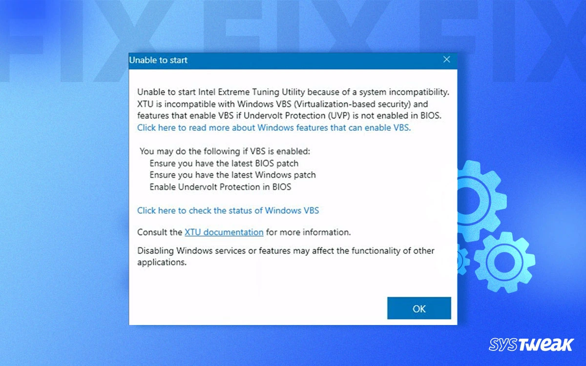 如何修复不打开的Intel Extreme Tuning Utility（XTU）？