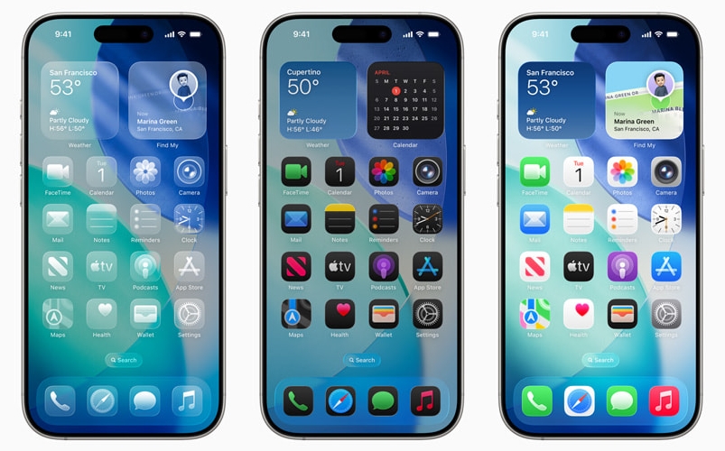 iOS 26宣布了新的液体玻璃界面