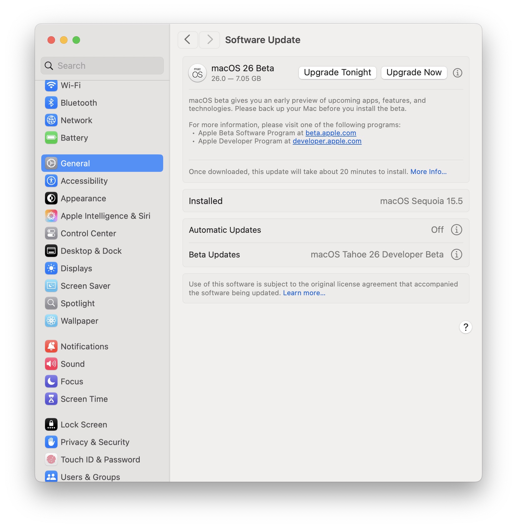 Macos Tahoe 26 Beta 1现在可以下载