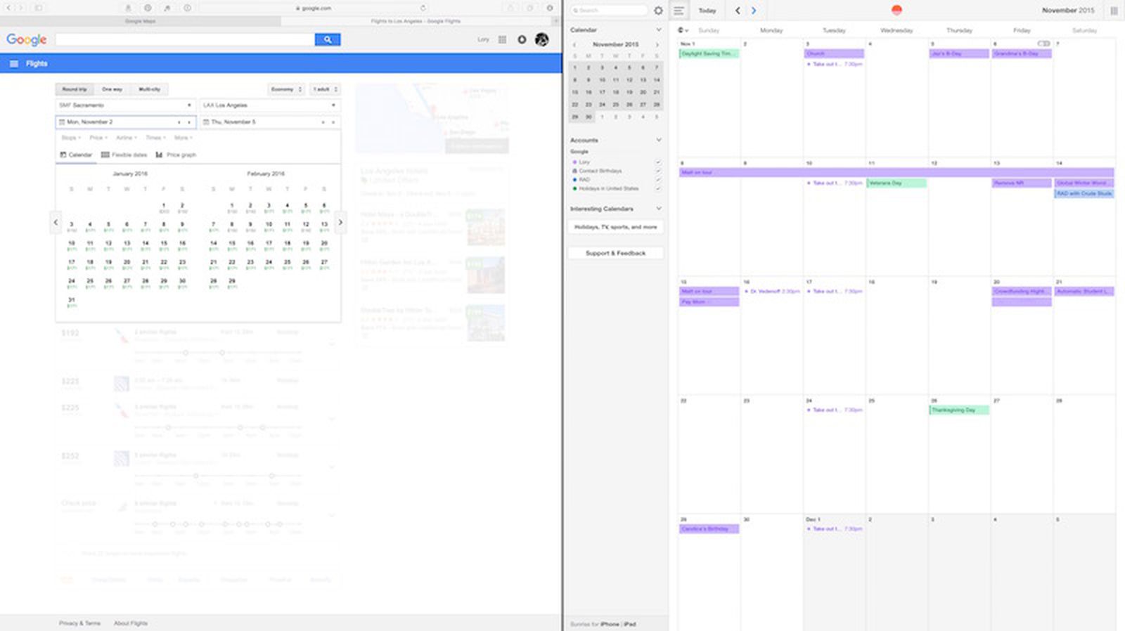 如何在OS X El Capitan中使用拆分视图