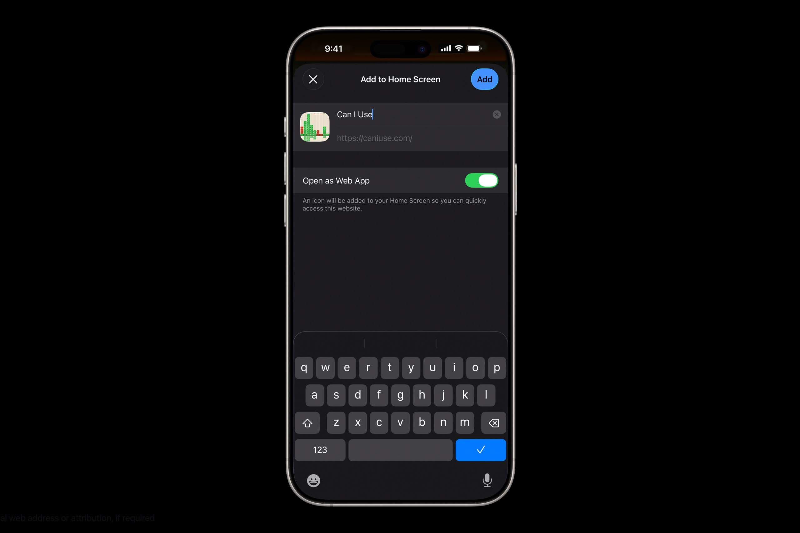 iOS 26：在iPhone主屏幕上添加Web應用程序或書籤