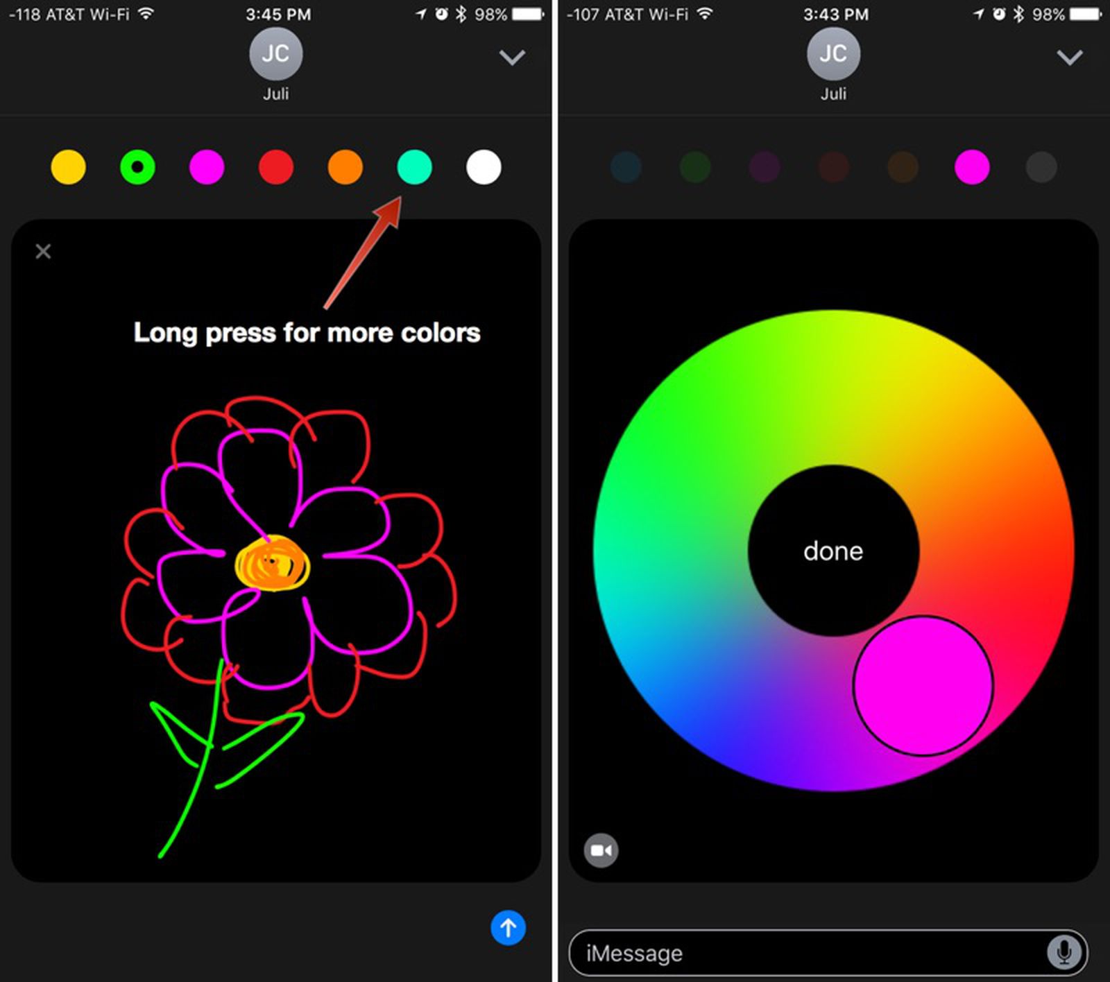 iOS 10中的消息：如何使用數字觸摸