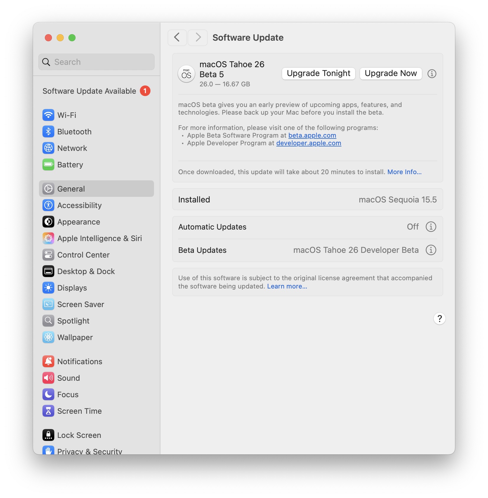 Macos Tahoe 26 Beta 5现在可用于Mac
