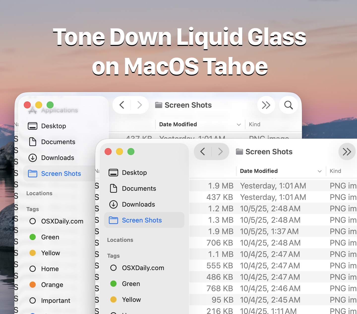 如何减少 macOS Tahoe 上的液体玻璃