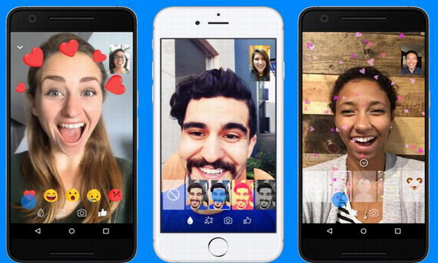 Facebook Messenger对视频猫添加过滤器和反应