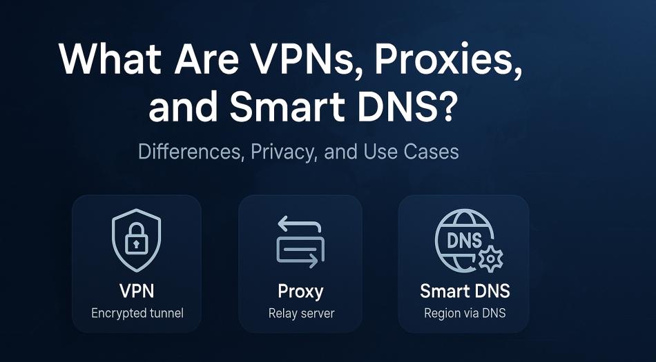 什么是VPN，代理和智能DNS？