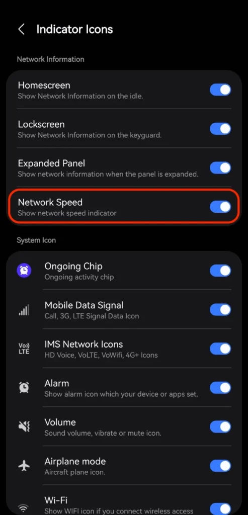One UI 9 开启网速显示步骤