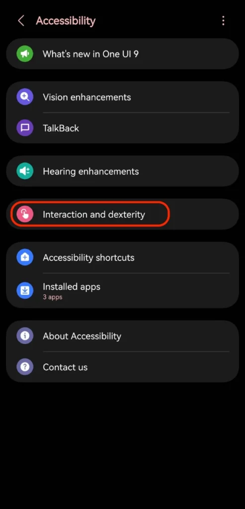 One UI 9 点击接听设置