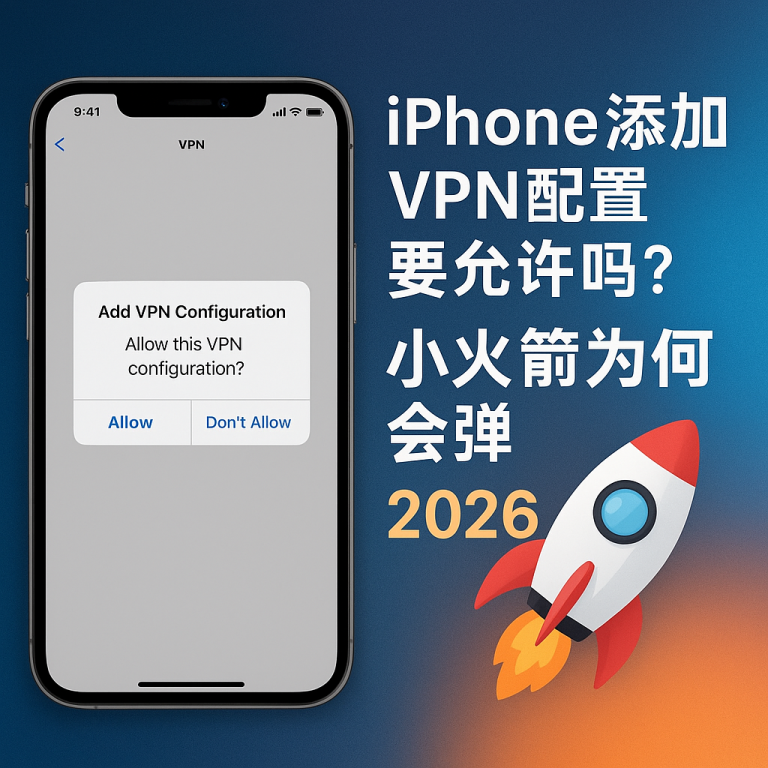IPhone添加VPN配置要允许吗?小火箭为啥会弹