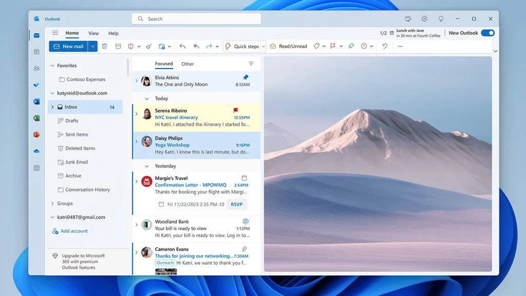 Windows 11 Preview Build 25915 包括新的 Outlook for Windows - Pfrlju.com